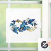 Symbol Infinity of Blue Morpho Butterflies Raamsticker (Huis)