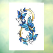 Symbol Infinity of Blue Morpho Butterflies Raamsticker (Vel 3)