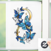 Symbol Infinity of Blue Morpho Butterflies Raamsticker (Huis)