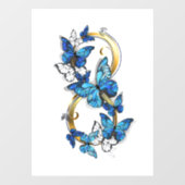 Symbol Infinity of Blue Morpho Butterflies Raamsticker (Vel)
