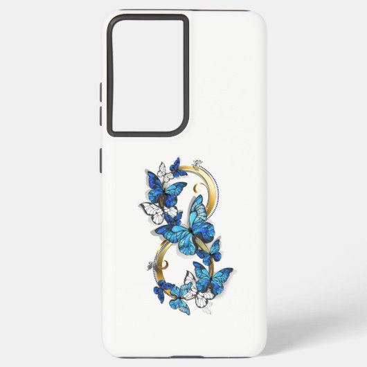 Symbol Infinity of Blue Morpho Butterflies Samsung Galaxy Hoesje (Achterkant)