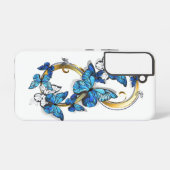Symbol Infinity of Blue Morpho Butterflies Samsung Galaxy Hoesje (Achterkant horizontaal)