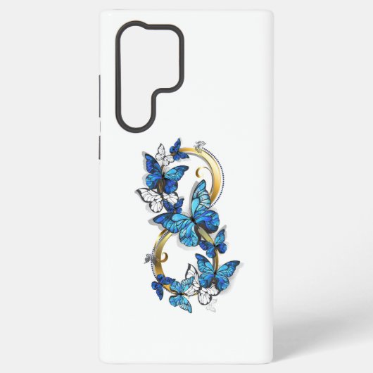 Symbol Infinity of Blue Morpho Butterflies Samsung Galaxy Hoesje (Achterkant)