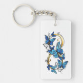 Symbol Infinity of Blue Morpho Butterflies Sleutelhanger (Voorkant)