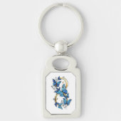 Symbol Infinity of Blue Morpho Butterflies Sleutelhanger (Voorkant)