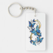 Symbol Infinity of Blue Morpho Butterflies Sleutelhanger (Voorkant)