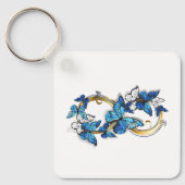 Symbol Infinity of Blue Morpho Butterflies Sleutelhanger (Voorkant)