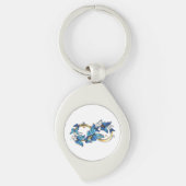 Symbol Infinity of Blue Morpho Butterflies Sleutelhanger (Voorkant)