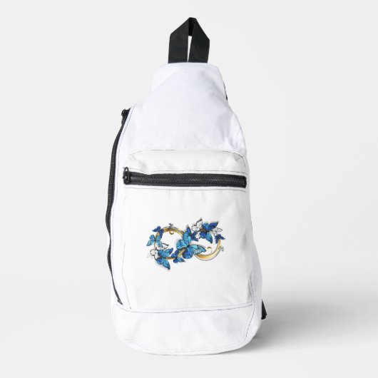 Symbol Infinity of Blue Morpho Butterflies Sling Bag (Voorkant)