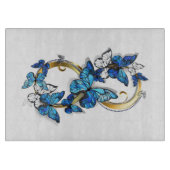 Symbol Infinity of Blue Morpho Butterflies Snijplank (Voorkant)