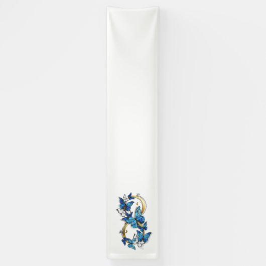 Symbol Infinity of Blue Morpho Butterflies Spandoek (Verticaal)