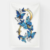 Symbol Infinity of Blue Morpho Butterflies Spandoek (Verticaal)