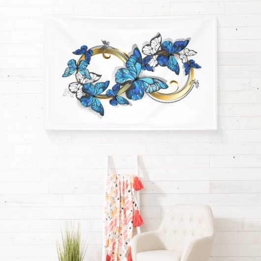 Symbol Infinity of Blue Morpho Butterflies Spandoek (Insitu)