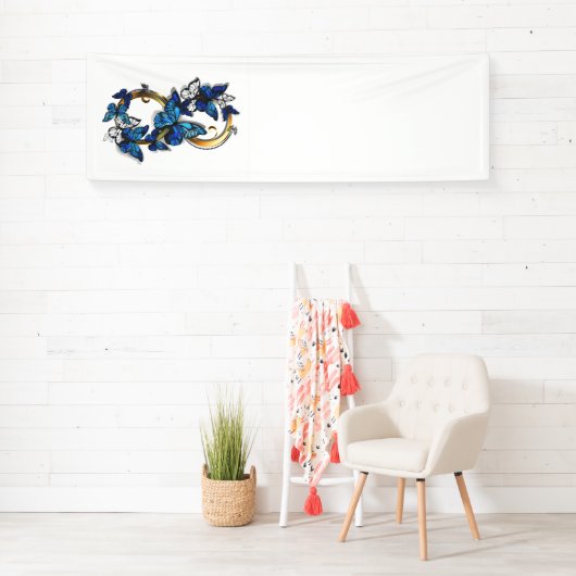 Symbol Infinity of Blue Morpho Butterflies Spandoek (Insitu)