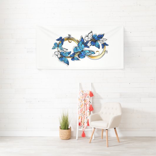 Symbol Infinity of Blue Morpho Butterflies Spandoek (Insitu)