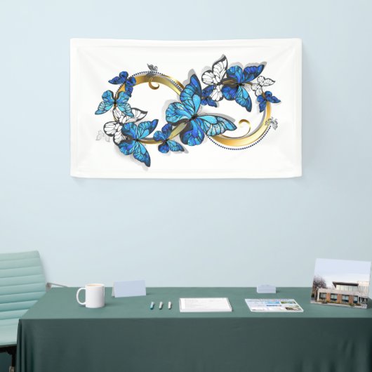 Symbol Infinity of Blue Morpho Butterflies Spandoek (Beurs)