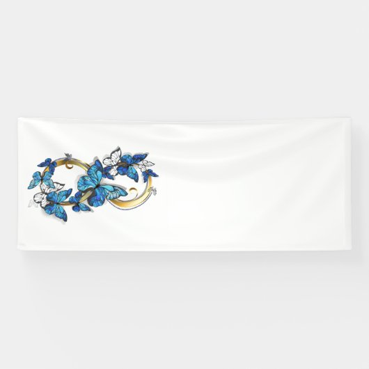 Symbol Infinity of Blue Morpho Butterflies Spandoek (Horizontaal)