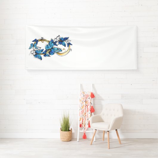 Symbol Infinity of Blue Morpho Butterflies Spandoek (Insitu)