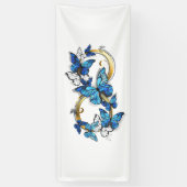 Symbol Infinity of Blue Morpho Butterflies Spandoek (Verticaal)