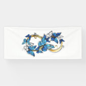 Symbol Infinity of Blue Morpho Butterflies Spandoek (Horizontaal)