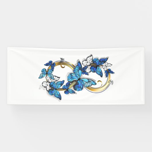 Symbol Infinity of Blue Morpho Butterflies Spandoek (Horizontaal)