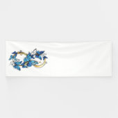 Symbol Infinity of Blue Morpho Butterflies Spandoek (Horizontaal)