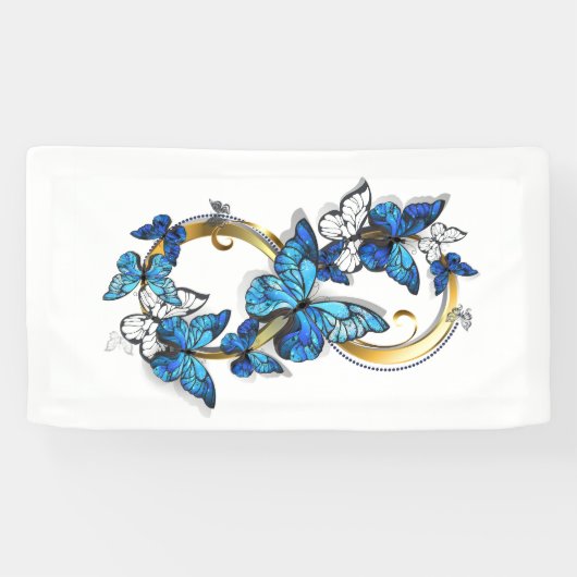 Symbol Infinity of Blue Morpho Butterflies Spandoek (Horizontaal)
