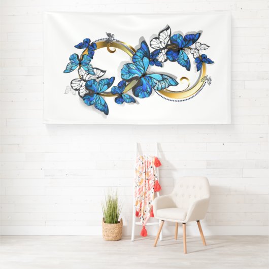 Symbol Infinity of Blue Morpho Butterflies Spandoek (Insitu)