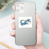 Symbol Infinity of Blue Morpho Butterflies Sticker (Telefoon)