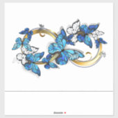 Symbol Infinity of Blue Morpho Butterflies Sticker (Vel)