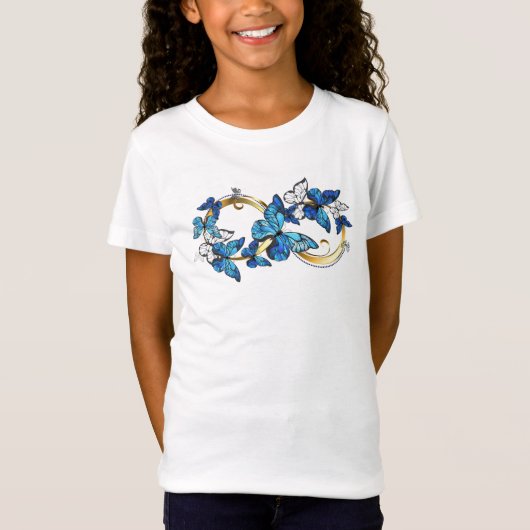 Symbol Infinity of Blue Morpho Butterflies T-shirt (Voorkant)