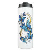 Symbol Infinity of Blue Morpho Butterflies Thermosbeker (Voorkant)