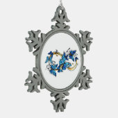 Symbol Infinity of Blue Morpho Butterflies Tin Sneeuwvlok Ornament (Links)