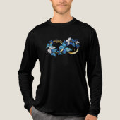 Symbol Infinity of Blue Morpho Butterflies Tri-Blend Shirt (Voorkant volledig)
