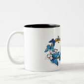 Symbol Infinity of Blue Morpho Butterflies Tweekleurige Koffiemok (Links)