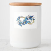 Symbol Infinity of Blue Morpho Butterflies Voedselcontainer Etiket (Voorkant)