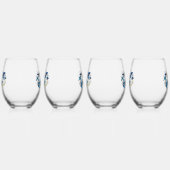 Symbol Infinity of Blue Morpho Butterflies Wijnglas Zonder Voet (Links)