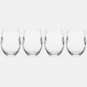 Symbol Infinity of Blue Morpho Butterflies Wijnglas Zonder Voet (Rechts)