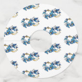 Symbol Infinity of Blue Morpho Butterflies Wijnglaslabel (Voorkant)