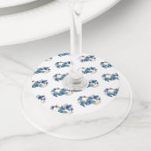 Symbol Infinity of Blue Morpho Butterflies Wijnglaslabel (Dichtbij)