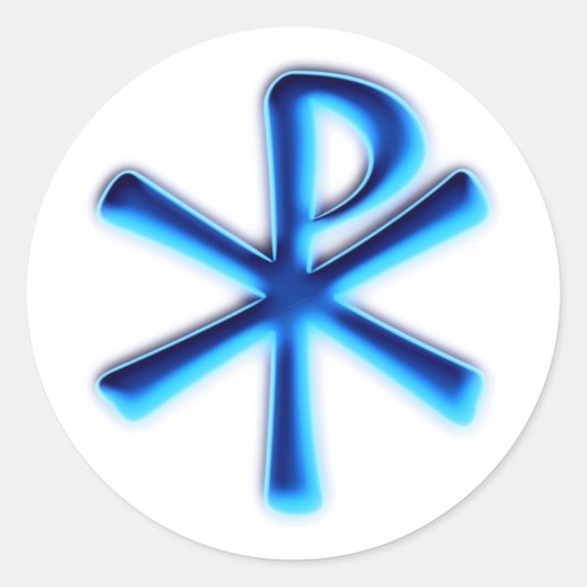 Symbol Jesus Christus PX Ronde Sticker (Voorkant)