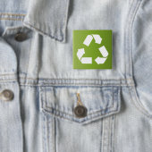SYMBOL recyclen Vierkante Button 5,1 Cm (In situ)