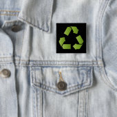 SYMBOL recyclen Vierkante Button 5,1 Cm (In situ)