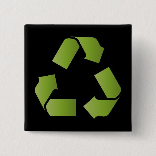 SYMBOL recyclen Vierkante Button 5,1 Cm (Voorkant)