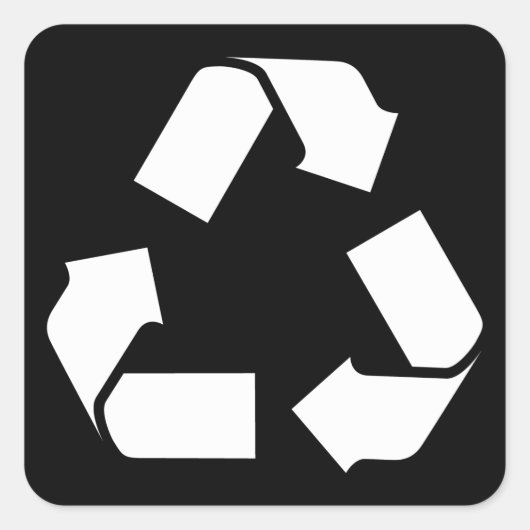 SYMBOL recyclen Vierkante Sticker (Voorkant)