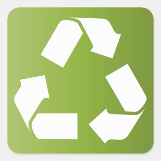 SYMBOL recyclen Vierkante Sticker (Voorkant)