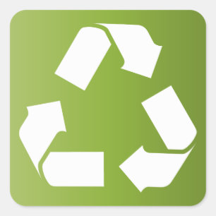 SYMBOL recyclen Vierkante Sticker