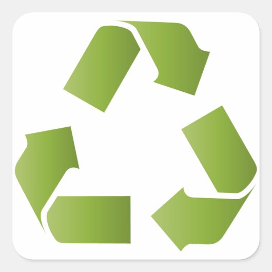 SYMBOL recyclen Vierkante Sticker (Voorkant)
