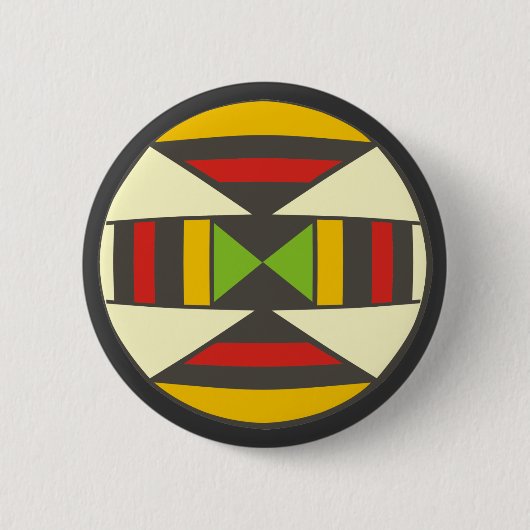 Symbol Schild Afrika shield africa Ronde Button 5,7 Cm (Voorkant)
