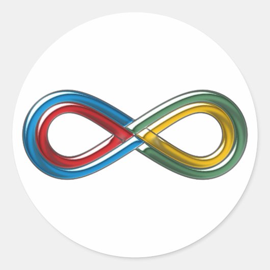 Symbol Unendlich infinit infinity Ronde Sticker (Voorkant)
